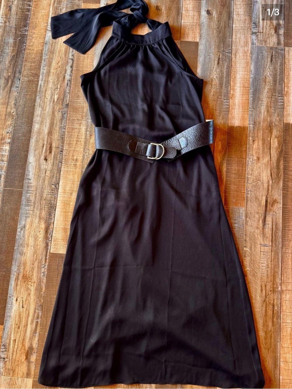 Hyde Collection 36038 Leather-Look Black Belt